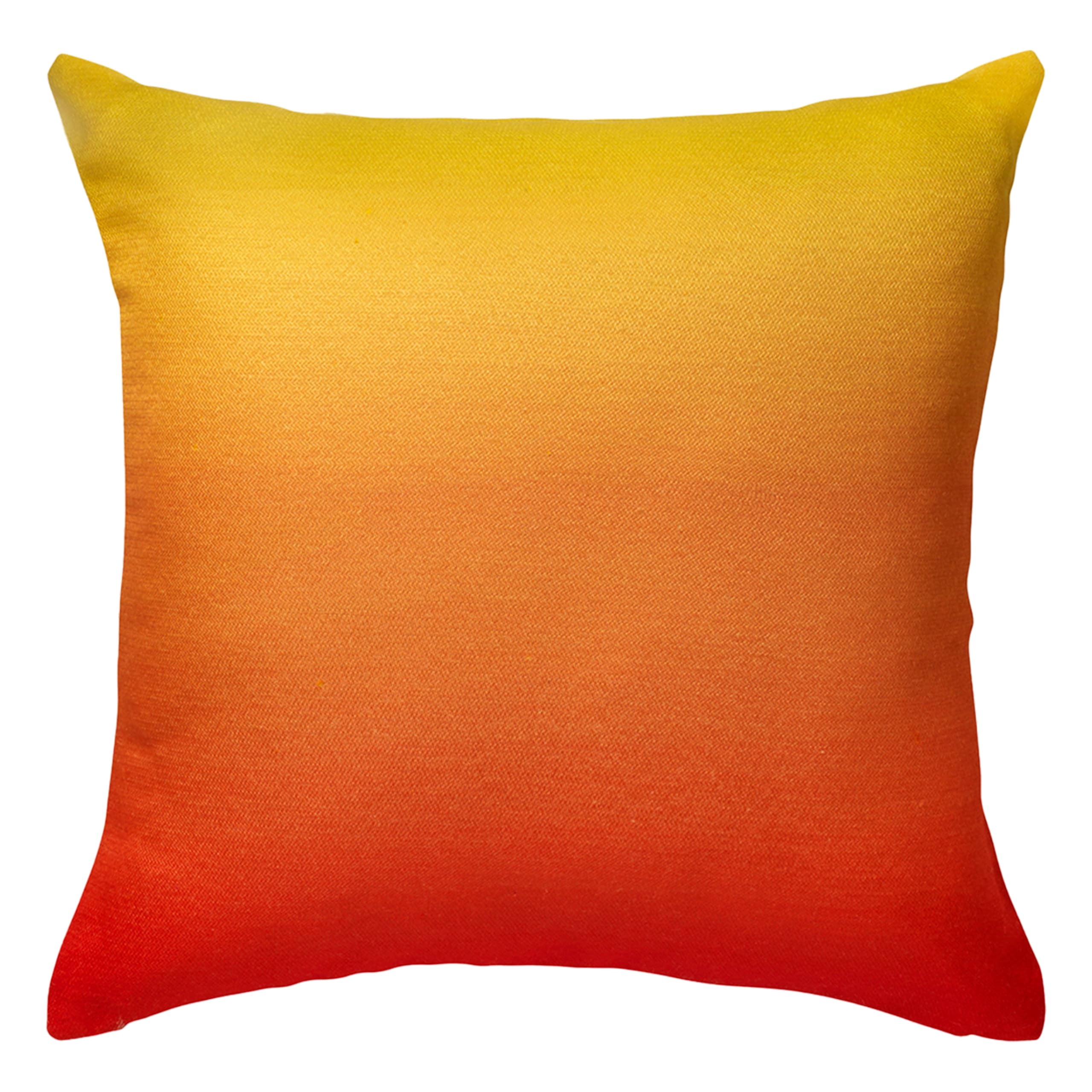Fab Habitat Indoor/Outdoor Throw Pillow Made from Recycled Polyester Yarn - Double Sided, Stain Resistant, Machine Washable - Ombre - Patio, Deck, Porch, Living Room - Big Sur Sunset (20" x 20")