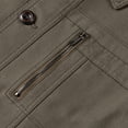 thumbnail image 4 of DecSea Men's Casual Shirt Jacket Cotton Linen Shacket Lightweight Work Coat Button Down Overshirt, 4 of 7