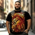 thumbnail image 2 of Men T Shirt for Big & Tall Man Graphic Short Sleeve Plus Size Oversized Tee Tshirts 5XLT 3DTS10058, 2 of 6