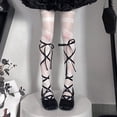 thumbnail image 1 of Medias finas estilo universitario jk de verano Pantalones lolita lolita para mujer y discoteca ultrafina de seda negra, 1 of 6
