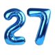 thumbnail image 1 of Globos con números Enyeopd, 40 cm, azul oscuro, 27, para fiesta de cumpleaños, 1 of 6