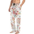 thumbnail image 4 of Men's Pajama Pants with Pockets Sleepwear Lounge Pants Stretch Casual Floral Cute Hedgehogs, 4 of 6