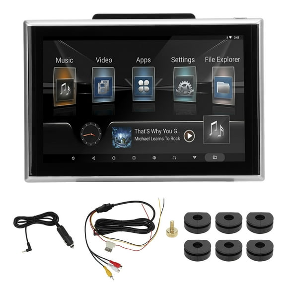 ANGGREK Car TV Headrest Monitor Tablet,9in Car Headrest Video Player HD 1920 X 1200 Touch Screen Support 2G Ram 16G ROM For 9.0,Vehicle Headrest Monitor