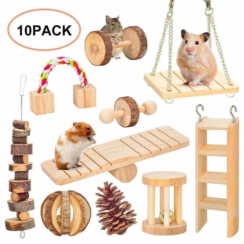 Chinchilla Toy Hoop for Bite Toy Hamster Rabbit Guinea Pig Ca ge  ExerciseToy