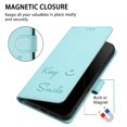 thumbnail image 3 of Wallet Case for iPhone 17 Pro with RFID Block, Magnetic Closure & Card Slots - Keep Smile Design Green, 3 of 6