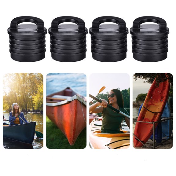 WALFRONT Boat Drain Hole, Boat Stopper, 4 Pcs Boat Canoe Kayak Boat Scupper Stopper Bungs, Kayak Stoppers Rubber Drain Holes Plugs Accessories for Kayak Canoe Marine Boat