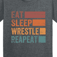 thumbnail image 4 of Inktastic Eat Sleep Wrestle Repeat Youth T-Shirt, 4 of 5