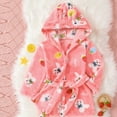 thumbnail image 4 of REDARER Kids Cartoon Hooded Bathrobe, Flannel Toddler Robe Pajamas for Boys and Girls, Cozy Thick Sleepwear for All Seasons,Size:5-6 Years, 4 of 4
