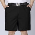 thumbnail image 5 of hlysgo Mens Golf Shorts Lightweight Quick Dry Stretch Waistband Short Big and Tall Flat Front Casual Dress Shorts with Zipper Pockets Black,2xL, 5 of 6