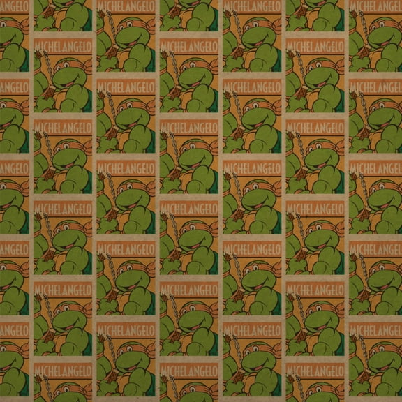 Teenage Mutant Ninja Turtles Michelangelo Premium Kraft Roll Gift Wrap Wrapping Paper