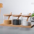 thumbnail image 2 of Condiment Containers with lids 3 pack Seasoning Box Condiment Pots Jars with Spoons Container for Spice Salt Sugar Cruet, 2 of 5