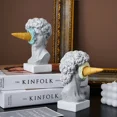 thumbnail image 7 of Modern Nordic character decoration ice cream spoof David statue home decoration ornaments office bookshelf desktop art (Light green), 7 of 7