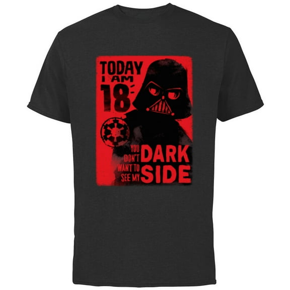 Star Wars Darth Vader 18th Birthday - Short Sleeve Cotton T-Shirt for Adults - Customized-Black