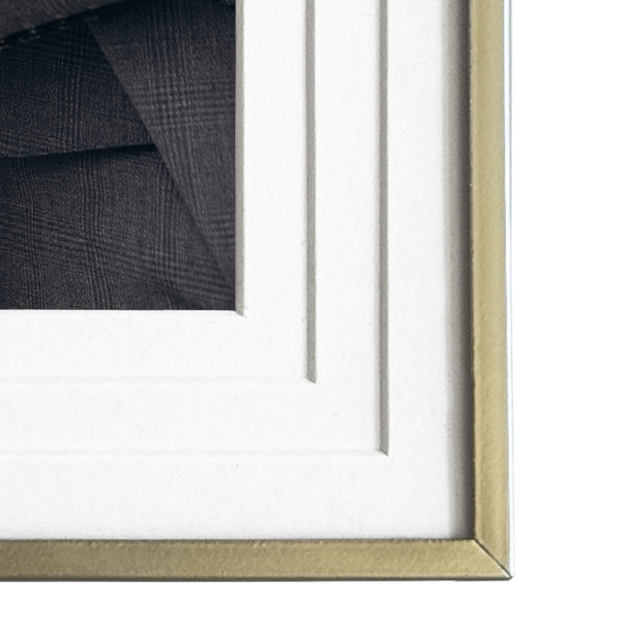 8x10 Gold Metal Frame with Triple White Mat for 5x7 Photos