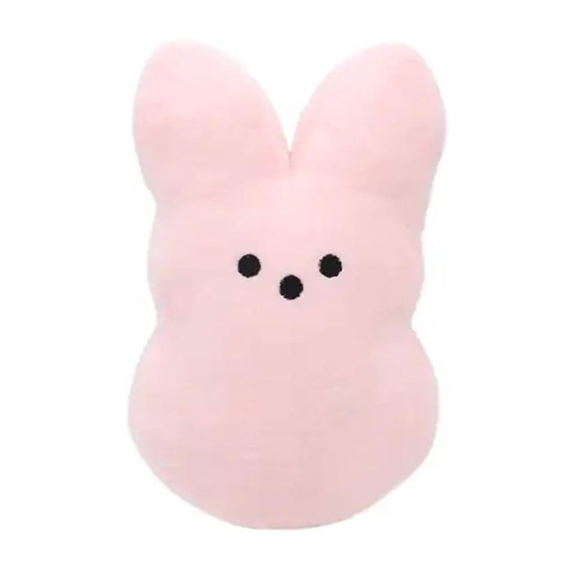 Easter Peeps Decorations, 25cm Bunny Peep Collectible Plush for Easter Decorations, Easter Bunny Stuffed Animals, Easter Gifts for Kids Adults (Pink)
