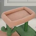 thumbnail image 4 of AIWIKIDE 31.50" Cactus Cat Tree for Indoor Cats with Cat Condo and Scratching Post,Cute Cat Tower with Self-Grooming Brush and Toy Balls,Green, 4 of 7