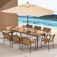 thumbnail image 5 of Costway 79" Outdoor Dining Table for 8 Acacia Wood Patio Table with 1.9" Umbrella Hole, 5 of 10