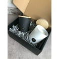 thumbnail image 2 of Rosbas, Candle Gift Set, Green Tea & Lemongrass Scented, Natural Soy Wax, Black & White Jars, Wooden Lid, Cotton Wick, Long Burn Time, Gift Packaged, Handmade in USA, 2 of 5