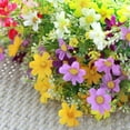 thumbnail image 6 of Bolincty Artificial Daisies Flowers for Outdoor , 7 Branch 28 Heads Daisies Faux Flowers Greenery Faux Plants Shrubs Plastic Bushes for Window Box Hanging Planter Farmhouse Indoor Outside Decor, 6 of 8
