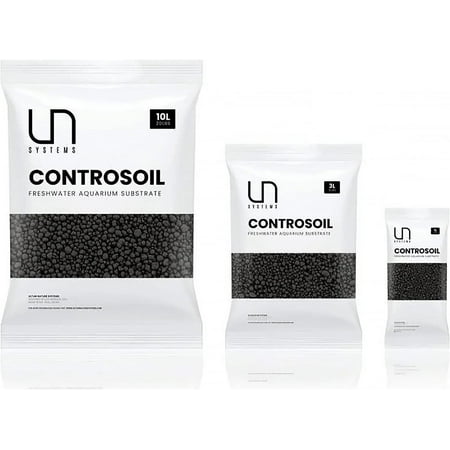 Ultum Nature Systems Controsoil - Planted Aquarium Substrate Soil for Fish Tank, Natural Freshwater Aquatic Plants, Shrimp, Aquascape - Black Normal, 1 Liter