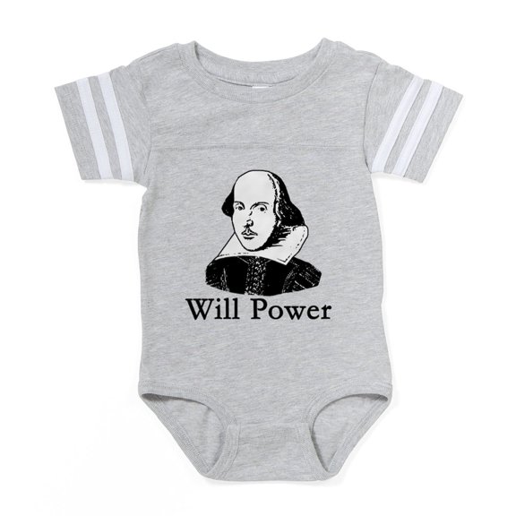 CafePress - Willpower3 - Cute Infant Baby Football Bodysuit