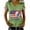 Light green, variant on Womens Summer Tops Gsakboxl Women V Neck Patriotic T-Shirt, 4th Of July USA 250th Anniversary American Flag Floral Graphic Print Short Sleeve Casual Holiday Tops T Shirts for Women L