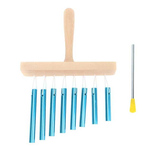 Children's Percussion Tube Instrument Music Percussion Toy Set Wind Chimes Music blue