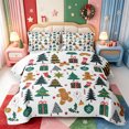 thumbnail image 2 of Manfei Western Xmas Festive Quilt Full,Vintage Santa Claus Full Bedspread Sets,3pcs,1 Coverlet and 2 Pillowcases, 2 of 7