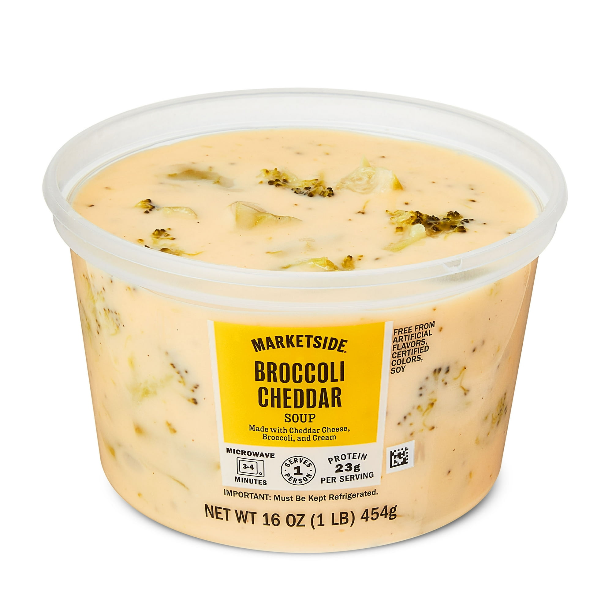 Marketside Broccoli & Cheddar Cheese Soup, Fresh Deli Soup, 16 oz Cup