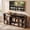 Brown, variant on Costway Corner TV Stand for TVs up to55 Inch,4-Tier Entertainment Center with Power Outlets Black