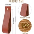 thumbnail image 2 of 6 Pcs PU Leather Wall Hooks Wall Hanging Strap Leather Curtain Rod Holder Leather Straps Hanger Towel Leather Hook for Towel Bathroom Kitchen Bedroom, 2 of 5