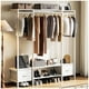 thumbnail image 1 of Simple Hogar Perchero Para ropa, Closet Armables Para Ropas, Closet de Madera, Montado en la Pared Rack Para Ropas, Organizador de Ropa Viene con dos Cajones de Tela, 1 of 6