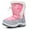 HDL016Pink, variant on Apakowa Girls Insulated Warm Lined Winter Snow Boots Water Resistance (Toddler/Little Kid)