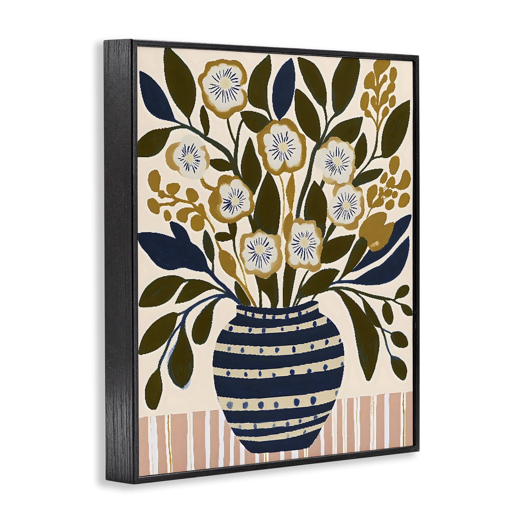 Stupell Industries Wild Bloom Boho Arrangement Black Framed Giclee Art, design by Creative Studio