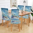 thumbnail image 2 of Yayeee 2 Pack Dining Chair Covers Stretch Parson Chairs Slipcovers Seat Protector, Crystal Ocean, 2 of 6
