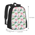 thumbnail image 2 of Balery Lotus Flower Backpack for Men and Women - Durable 600D Oxford Cloth -Large Capacity, Water-Resistant School, Travel, and Hiking Bag, 2 of 7