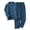 ZA-Navy-two piece pajama set, variant on Yourumao Mens Two Piece Pajama Set Long Sleeve Button Down Shirts and Pants Plaid Loose Casual Pajama Sets for Sleepwear