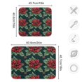 thumbnail image 4 of Yayeee Dish Drying Mat for Kitchen Counter 18"x24" Microfiber Absorbent Pad, Red Christmas Poinsettias, 4 of 7