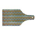 thumbnail image 2 of Chevron Cutting Board, Chevron Shapes in Retro Colors Simple Geometrical Coat of Arms, Decorative Tempered Glass Cutting and Serving Board, Wine Bottle Shape, Blue Green Red, by Ambesonne, 2 of 5