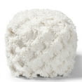 thumbnail image 2 of Baxton Studio Asuka Ivory Handwoven Cotton Fringe Pouf Ottoman, 2 of 6