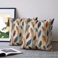 thumbnail image 2 of Bohemia Botanical Pillow Covers 20x20 Set of 2, Farmhouse Leaves Rustic Watercolor Throw Pillow Covers Decorative Couch Cushion Cover, Microfiber Soft Square Pillowcases for Bedroom Living Room Sofa, 2 of 9