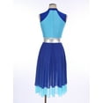 thumbnail image 3 of Haitryli Women‘s Bright Color Block Lyrical Dance Dress Sleeveless Praise Tunic Blue S, 3 of 7