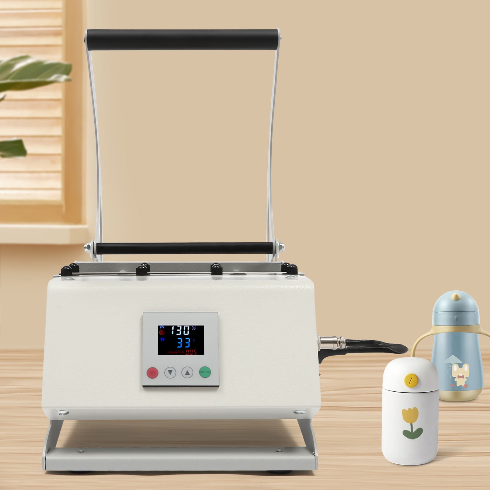 Wildnix 500W Tumbler Heat Press Machine for Sublimation, Adjustable Temperature & Time, DIY Custom Tumblers & Gifts