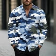 thumbnail image 2 of SSAAVKUY Long Sleeve Dress Shirts for Men - Camouflage Slim Fit Button Down Shirt Men Casual Clothing Lapel Tops Camouflage 6, 2 of 5