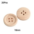 thumbnail image 4 of BUYISI 20 Wooden Buttons In Natural Wood Color Perfect For Clothing And Handmade Items 18Mm, 4 of 5