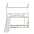 thumbnail image 6 of White Twin Over Twin House Bunk Bed with Slide, 6 of 8