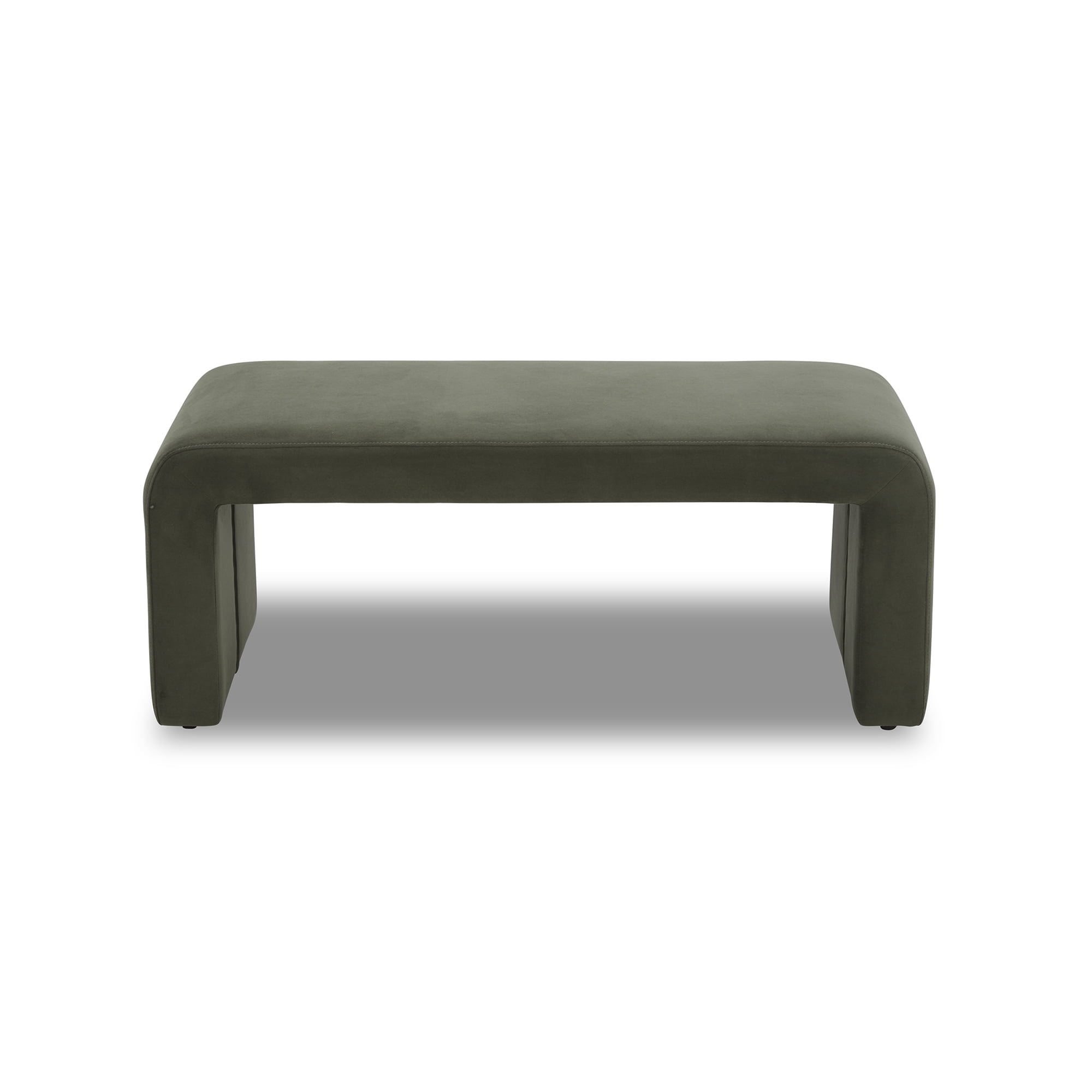 Better Homes & Gardens Juliet 44.50" Velvet Waterfall Bench, Olive