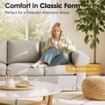 thumbnail image 4 of 89" Farmhouse 3-Seater Sofa, Deep Seat Couch with High Back Support, Washable Removable Cover, Rolled Arms, Gray, 4 of 7