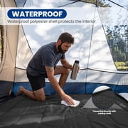 edx Double Sleeping Bag for Adults with 2 Pillows, Queen Size Waterproof Sleeping Bag 2 in 1 Design, Lightweight for Camping Travel, Black