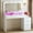 Milky White, variant on 3 in 1 Vanity Desk with Flip-up Mirror, Compact Vanity with 2 Fabric Drawers & Storage Cushioned Chair, Charging Station, Girls Small Vanity Nightstand for Bedroom, White